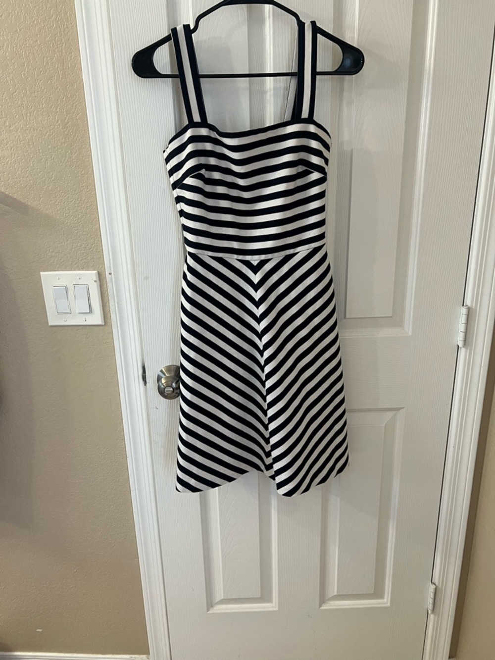 Michael Kors Black & White Striped Sundress - Classic A-Line Dress